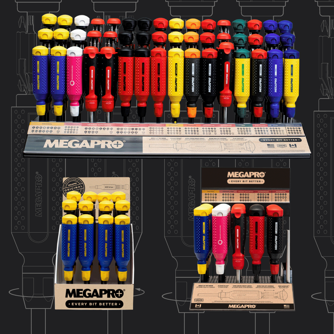 Counter displays with line drawing Background