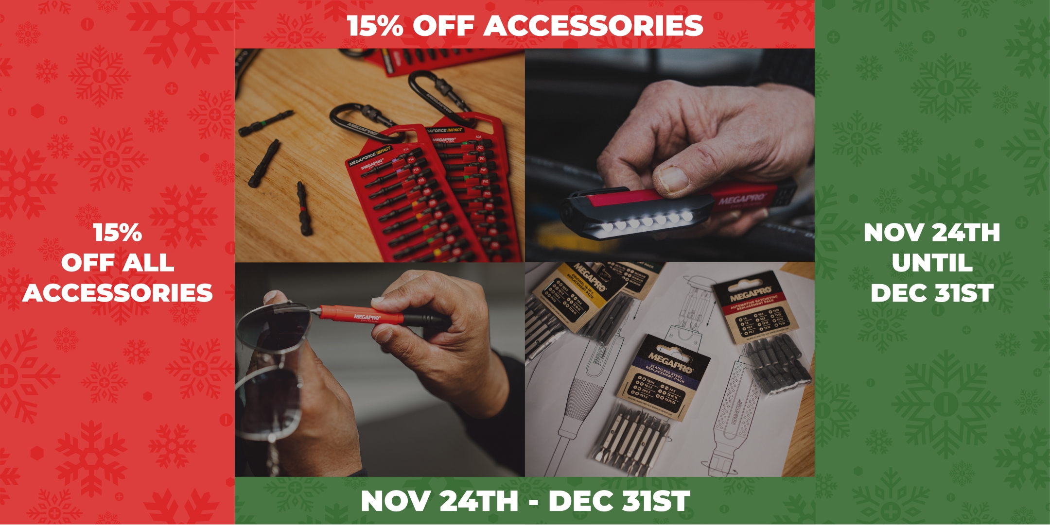 Images of accessories with 15% discount